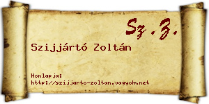 Szijjártó Zoltán névjegykártya